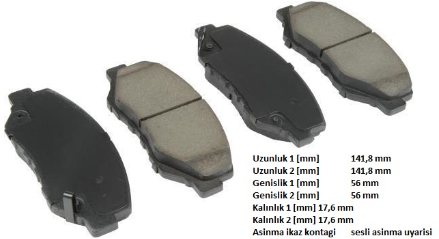 HONDA CRV 02-06 CIVIC17> FC5 ÖN FREN BALATASI