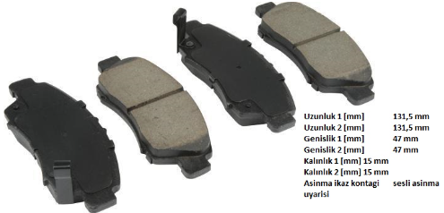 HONDA CIVIC 91-01 CİTY JAZZ 02-08 ÖN FREN BALATASI