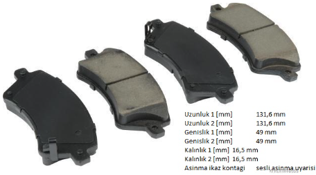 TOYOTA COROLLA 02-07 ÖN FREN BALATASI 04465-02130